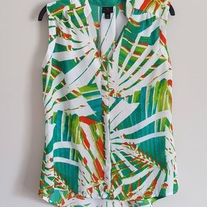 Worthington multicolor sleeveless blouse, size M